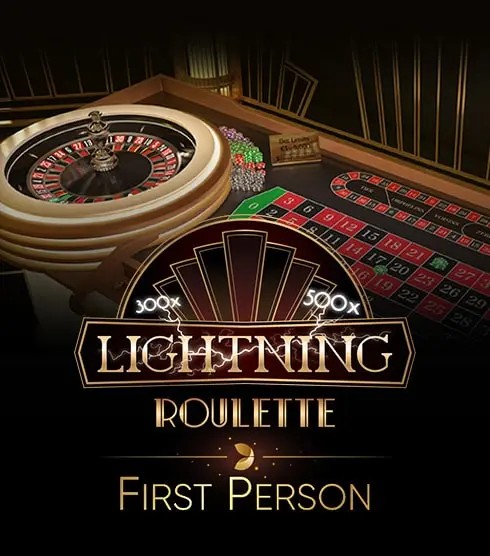 First Person Lightning Roulette slot visual from Evolution available on 5gringos-greece.gr